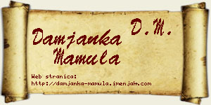 Damjanka Mamula vizit kartica